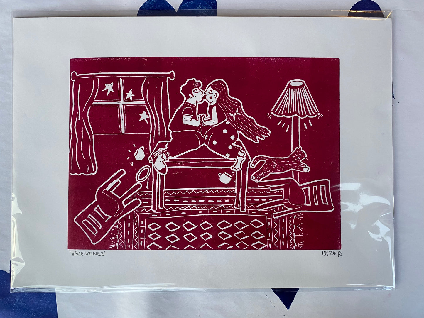 ‘Kissing on the table’ Print